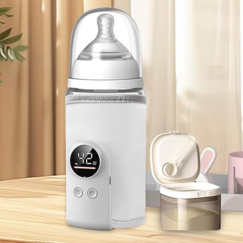 Miniatura 6 de Calentador de botellas portátil, con alimentación USB, 2.6 x 5.0 x 3.5 in, calentador de botellas B-aby, calentador de leche, calentamiento rápido y
