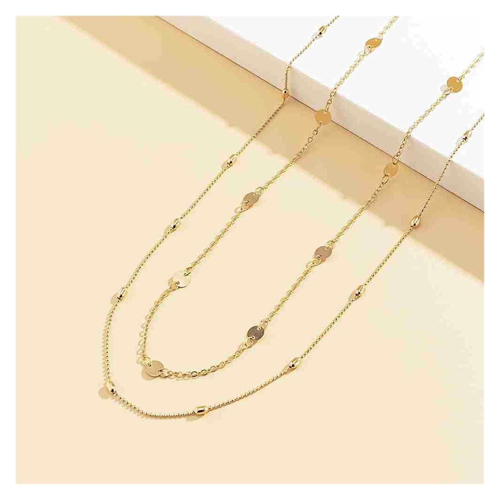 Body Chain Damen Kette - Goldfarbene einfache Strandkette mit Kreuzband für Taille und Bauch - Schwarze Harnaskette - Edler Schmuck für Damen - Accessoires