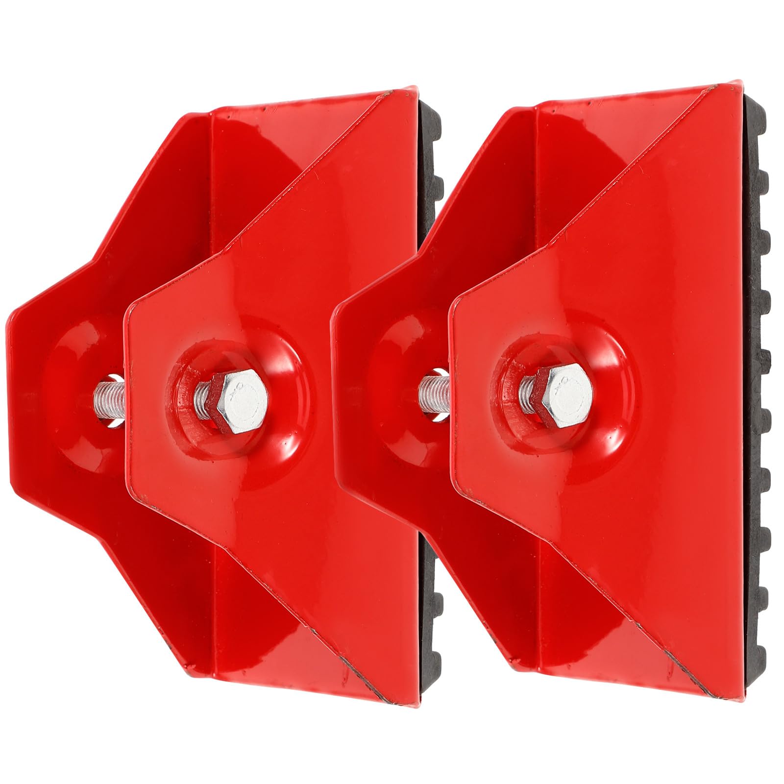 CHILDWEET 2 Pezzi Piedini per Scala Antiscivolo Rosso in Lega di Alluminio Design Flessibile e Gomma per Sicurezza su Terreni Irregolari, Interno ed Esterno