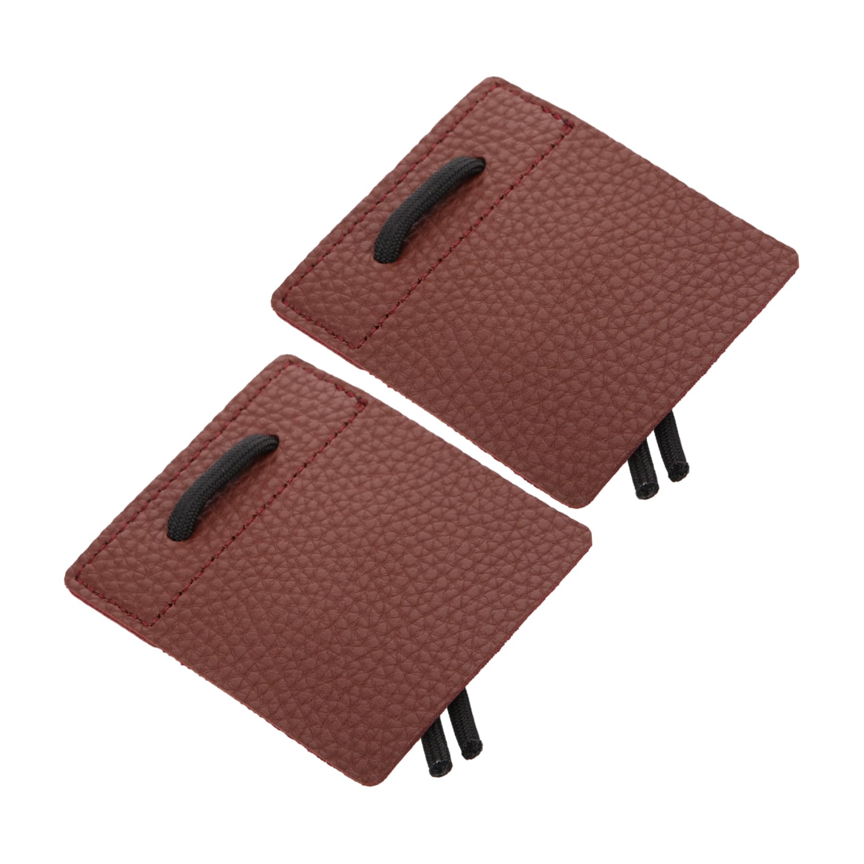 HONMEET 2pcs Finger Tab Protector Pu Leather Finger Guard for Practice Moderate Thickness Softness and Comfort for Traditional and Long-Term Use