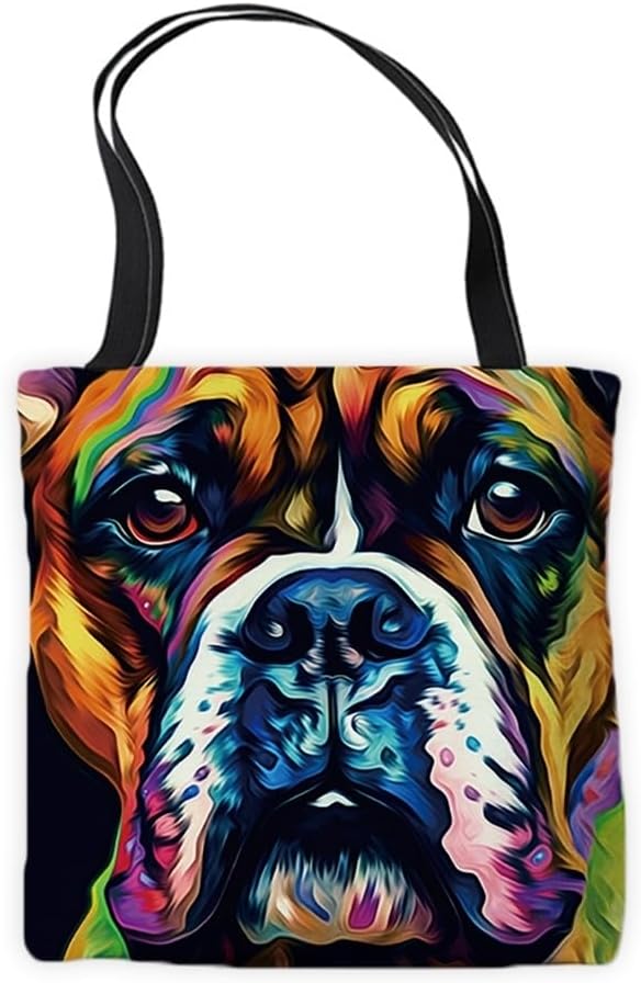 Cute Setter Irish Red and White Dog Tote Bag Pet Animal Face Head Commuter Bag for Shopping Work