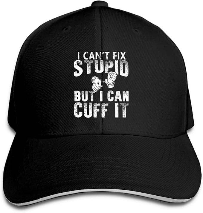 Funny Can't Fix Stupid Unisex Vintage Adjustable Baseball
