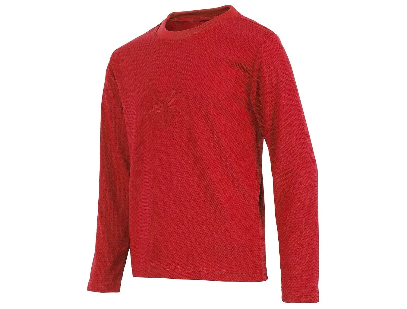 Spyder Boy's Youth (8-20) Debossed Long Sleeve Thermal Shirt, Racing Red Medium 10-12