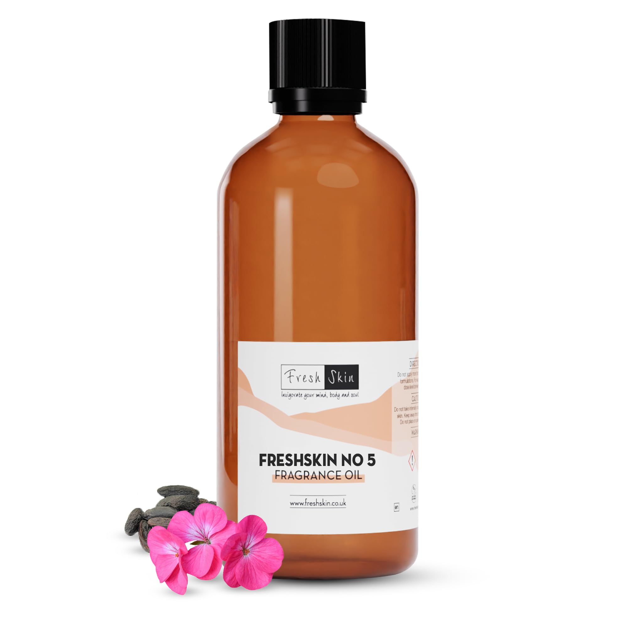 Freshskin Beauty LTD | Freshskin No 5 Fragrance Oil 100ml - Candles, Bath Bombs, Soap Making, Reed Diffusers & Wax Melts - Cosmetic Grade - Vegan Friendly - A Rich, Complex, & Long Lasting Scent!