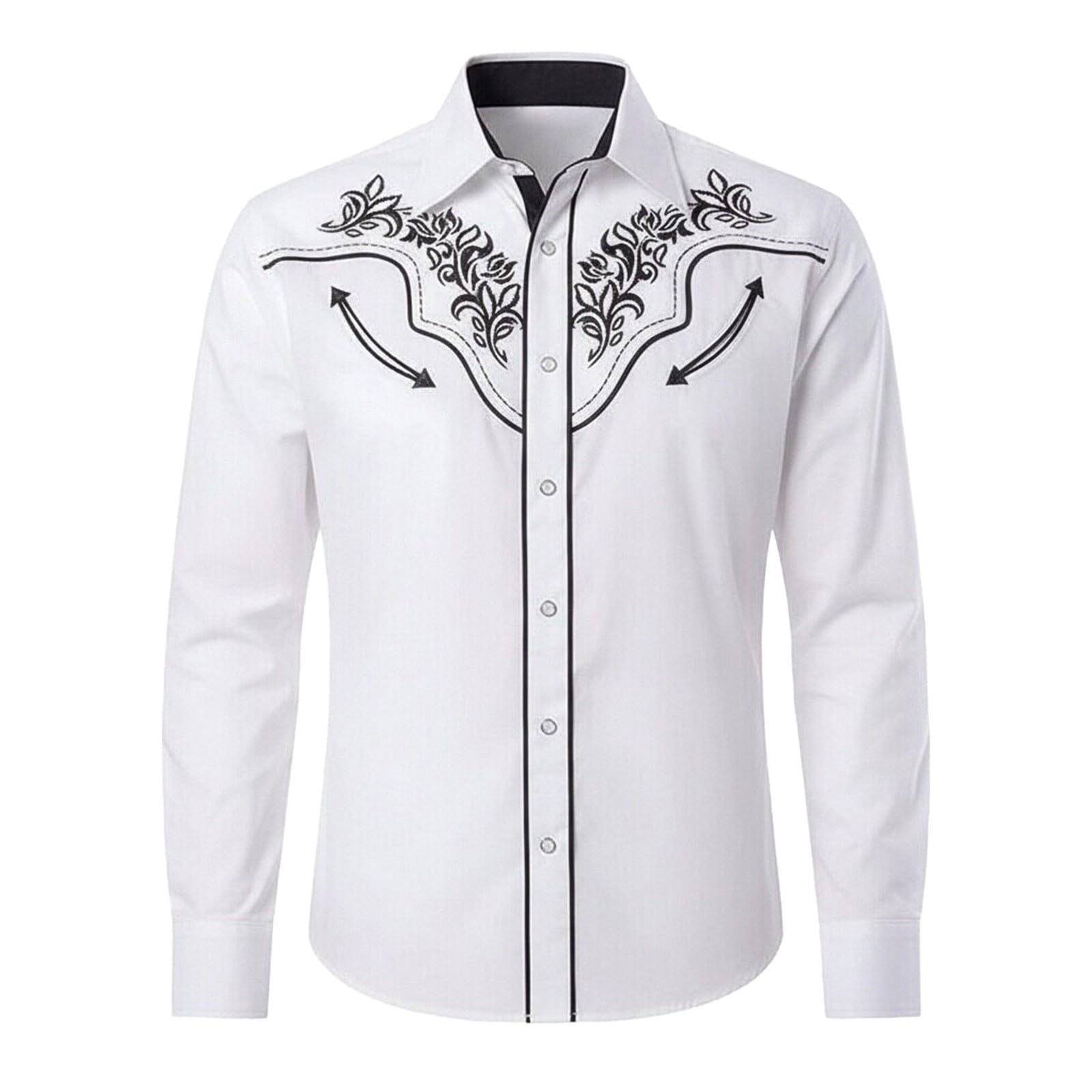 Costume de cowboy hippie 2026, chemise western robuste avec imprimé cowboy, manches longues, boutonnière, haut décontracté pour les activités de plein air