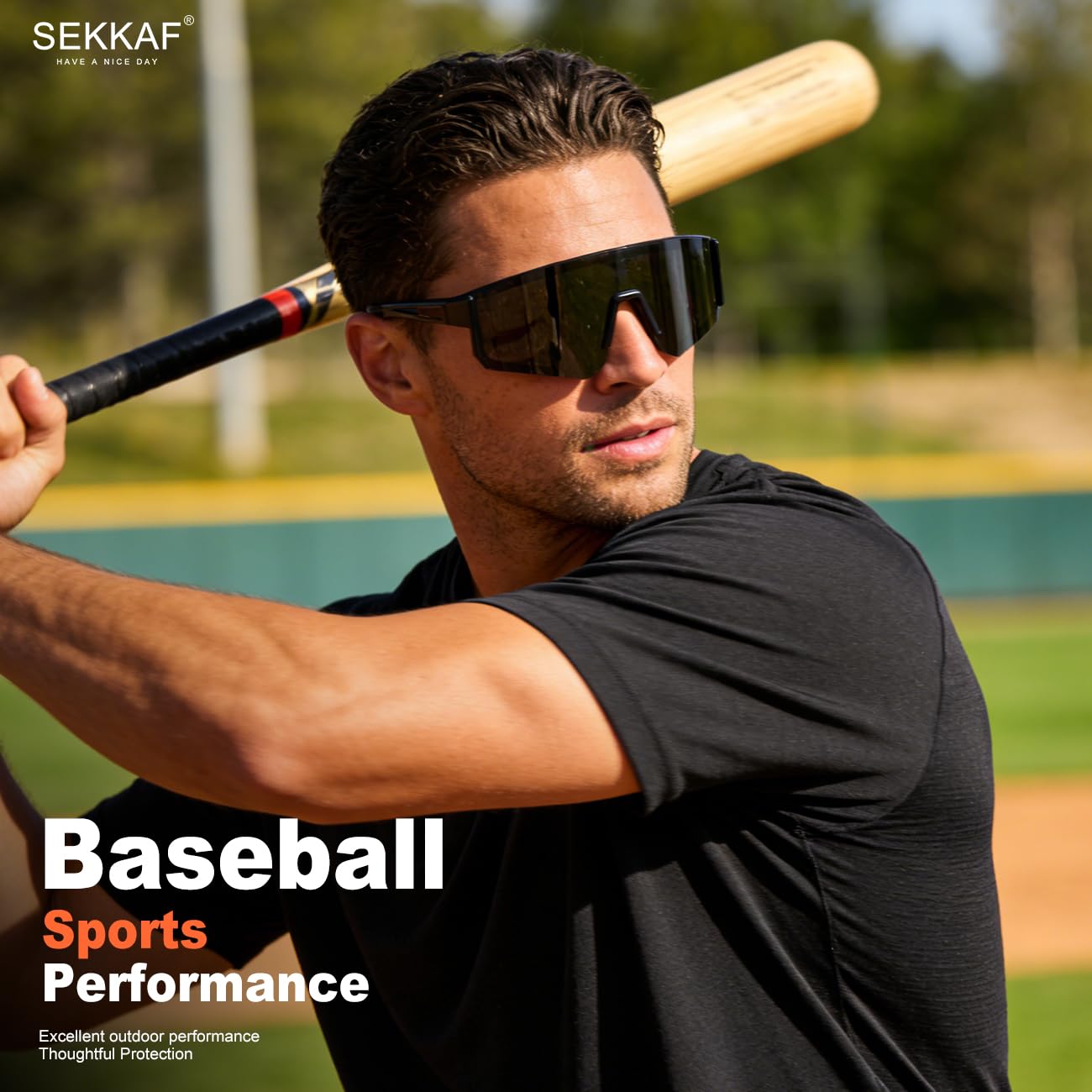 SEKKAF Gafas de sol polarizadas para hombres y mujeres, gafas de sol deportivas para correr, béisbol, conducción, pesca, ciclismo, protección UV400