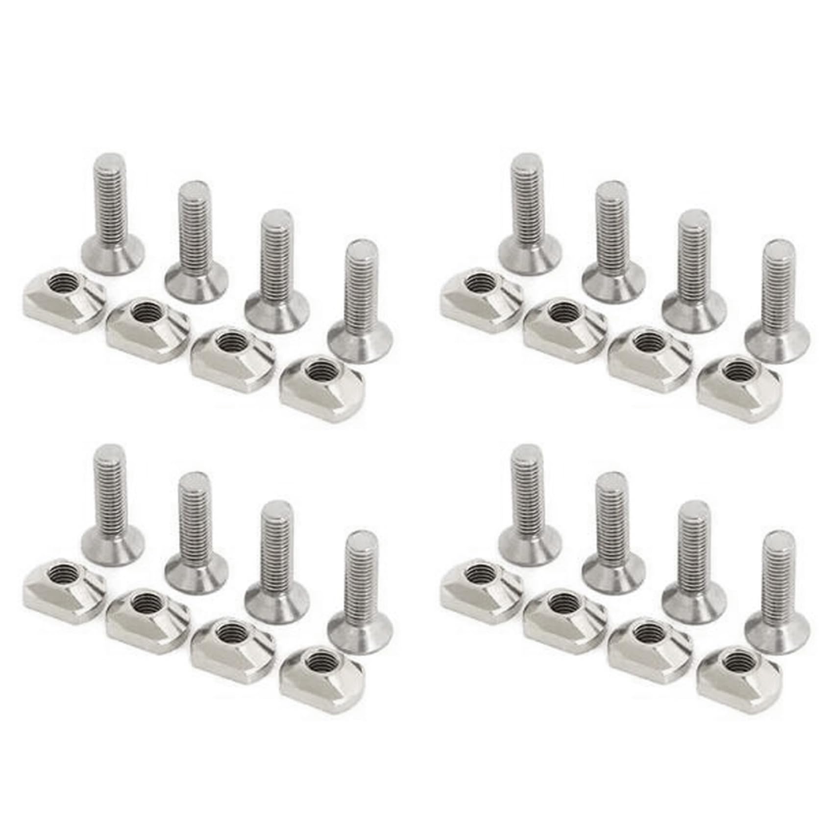 16 Pièces M6 D'Hydroptère Écrous en T en Laiton pour Surfer sur Toutes Les Pistes D'Hydroptère en Plein Air Accessoires de Surf Argent