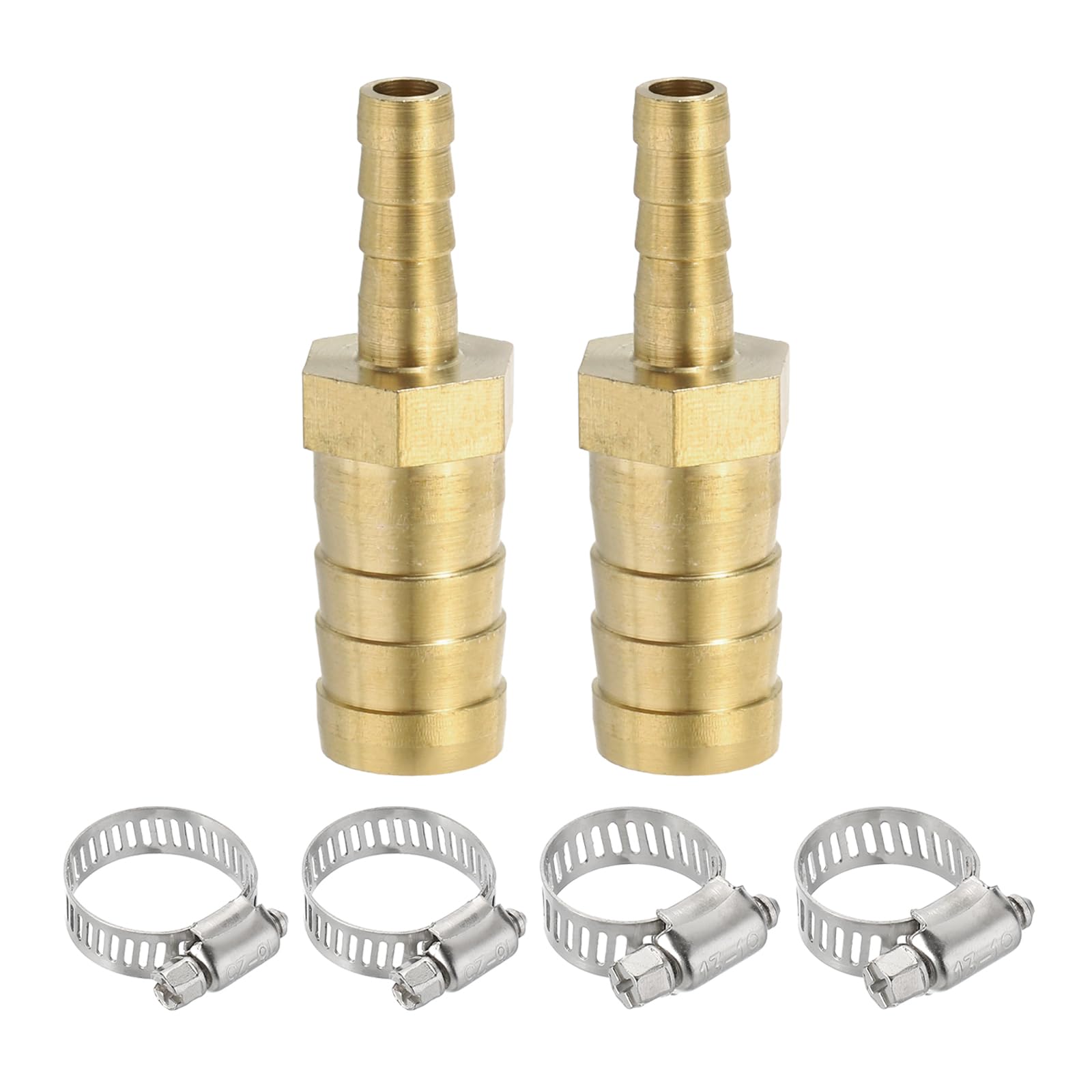 PATIKIL 1/4" to 1/2" Brass Hose Barb Reducer