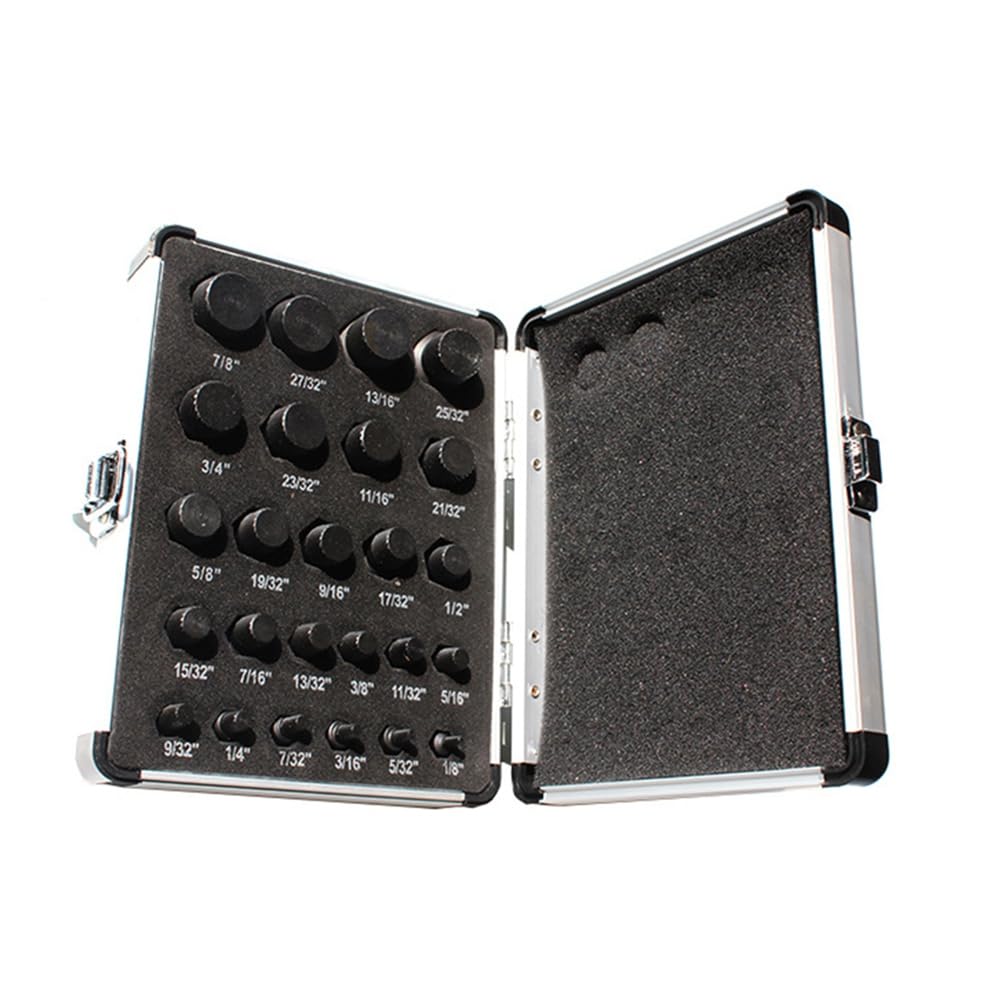 Juego de Extractores de Tornillos de 25 Piezas Juego de Extractores de Pernos de Múltiples Estrías para Quitar Tornillos y Pernos Dañados, Rotos, Redondeados y Pelados