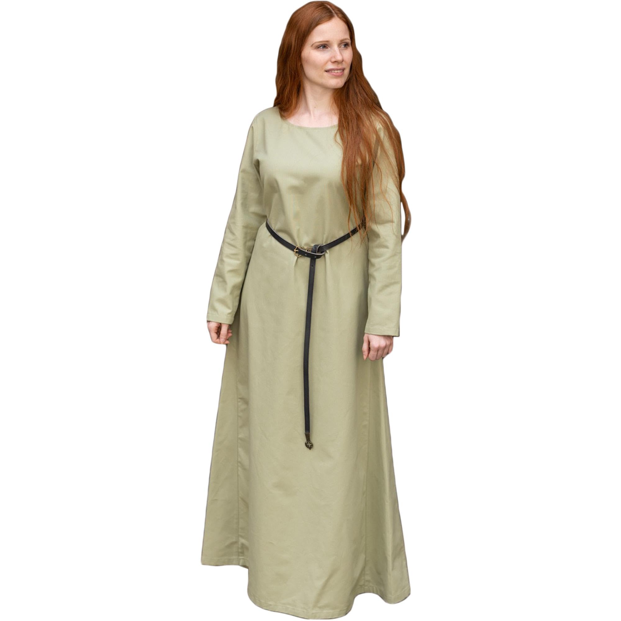 Burgschneider - Under Dress Freya Spring Green - odzież dla larp, średniowiecza, Cosplay i Fantasy