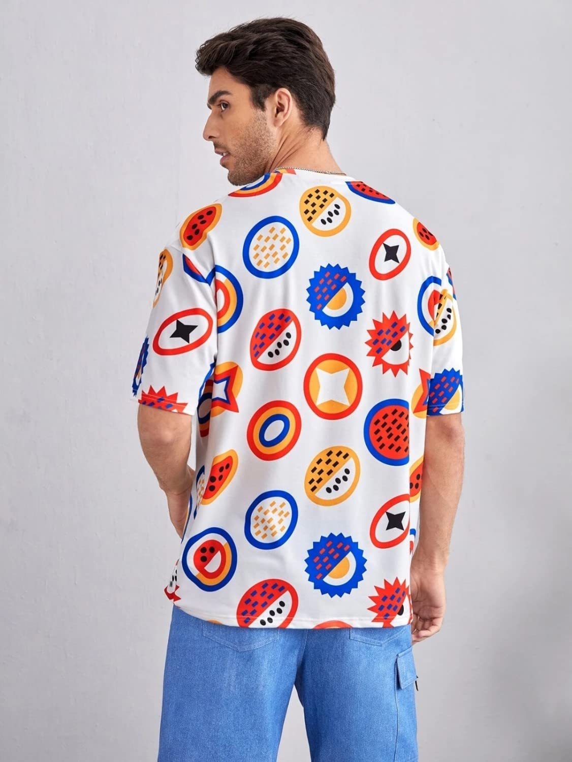 Leriya Fashion Camisetas para hombre || Camisetas cómodas para hombre || Camisetas casuales con estampado técnico || Elegante camiseta de manga corta || Camiseta de cuello plegable para niños