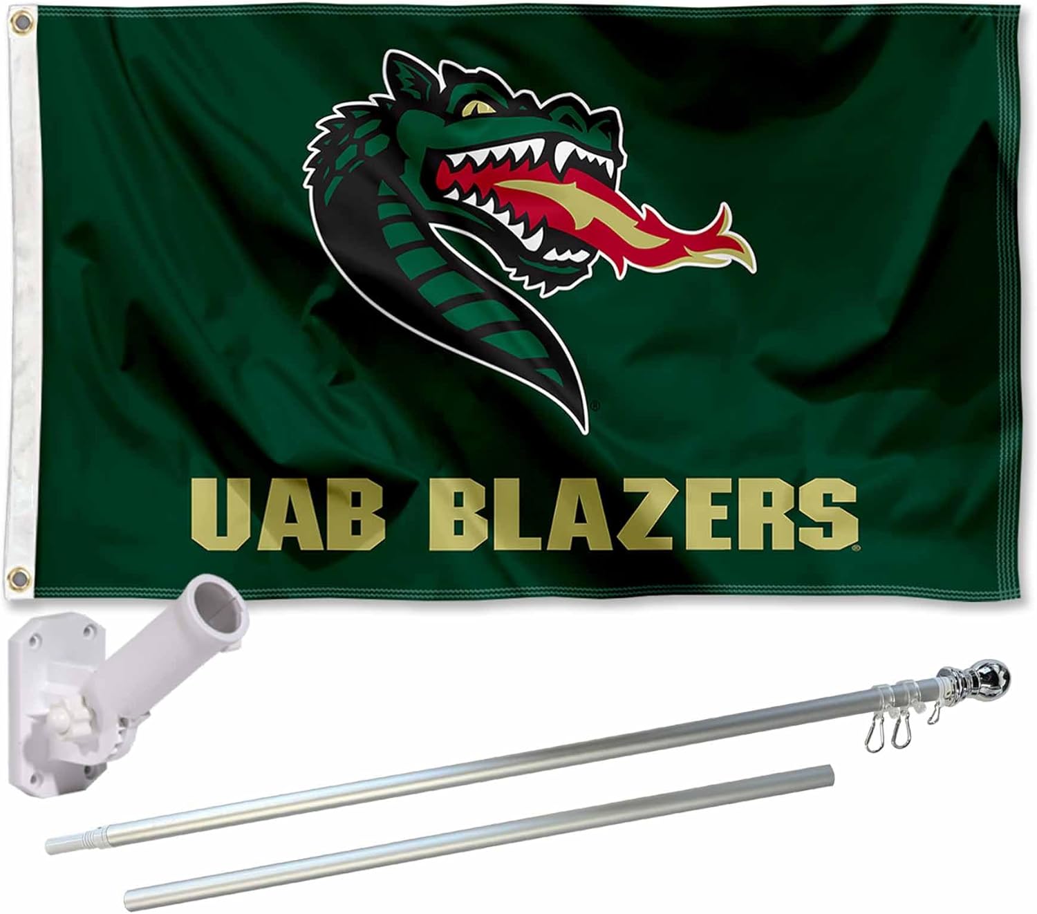 College Flags & Banners Co. UAB Blazers Flag and Pole Bracket Mount Bundle