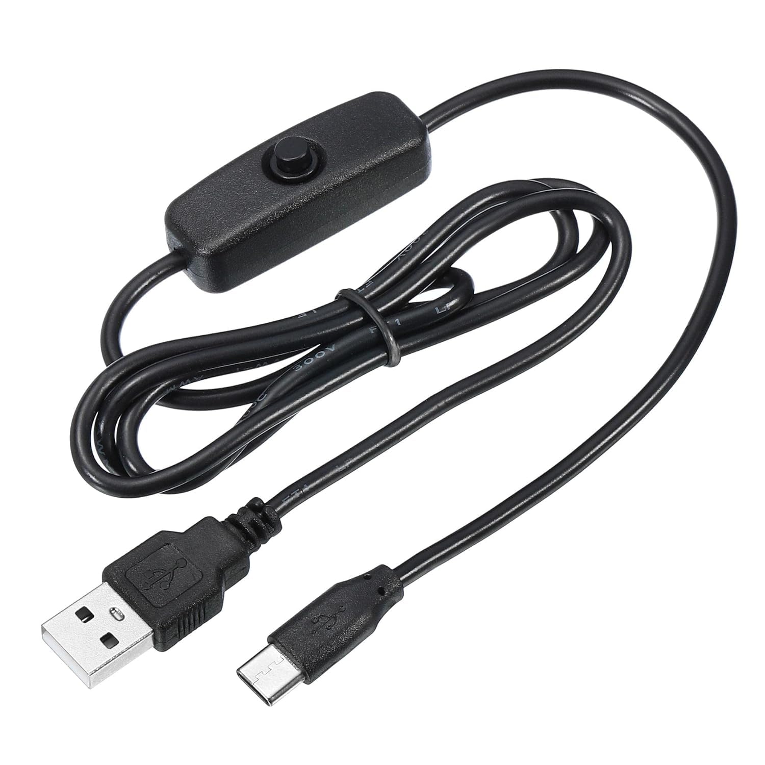 Efillooc USB Cable With On/Off Switch For Smartpone Charging And Power 1M Length (Black Type-C) (B0CPN8TWBX) Amazon Price History, Amazon Price Tracker