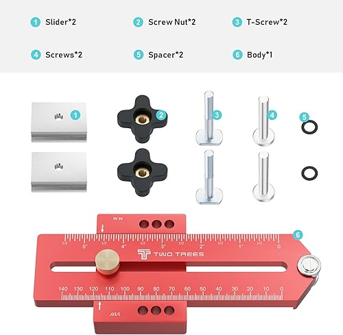Miniatura 3 de Twotrees Thin Rip Jig, guía de plantilla de sierra de mesa extendida, accesorios para sierra de mesa para hacer cortes repetitivos de tira estrecha