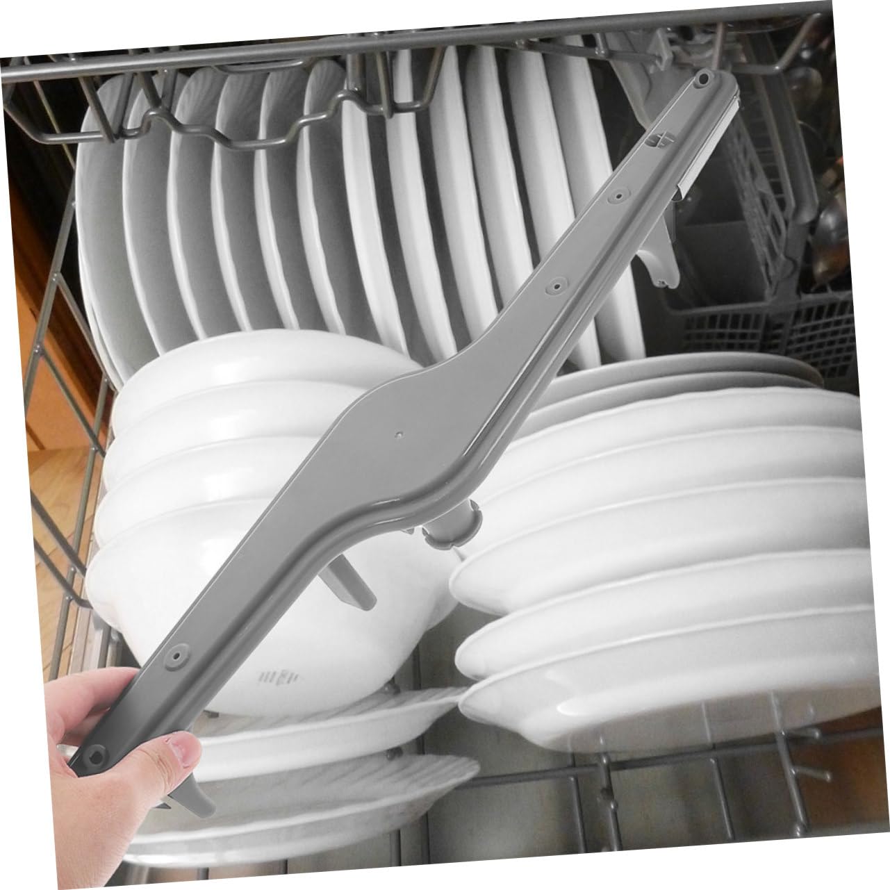 SOLUSTRE Braccio Irroratore Inferiore Accessorio da Cucina per Lavastoviglie in ABS e Ferro, 2 Pezzi, Facile da Installare, Pulizia