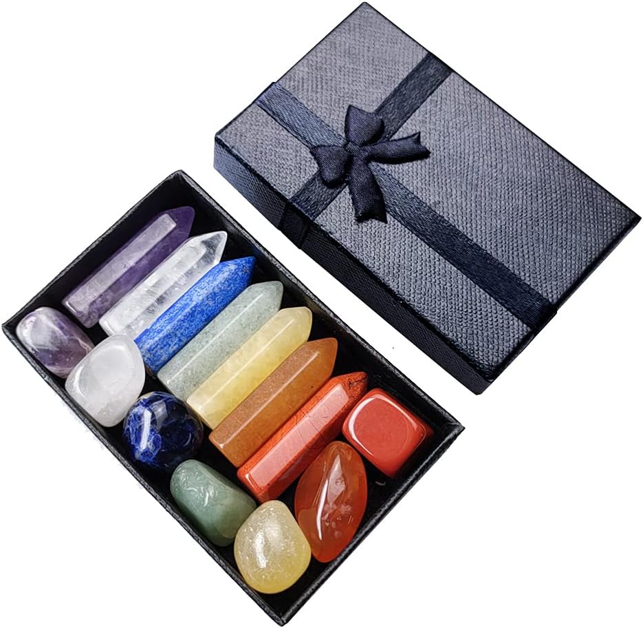 Amazon.com: Chakra Crystal Stones Healing Kit, Healing Crystal Wands ...
