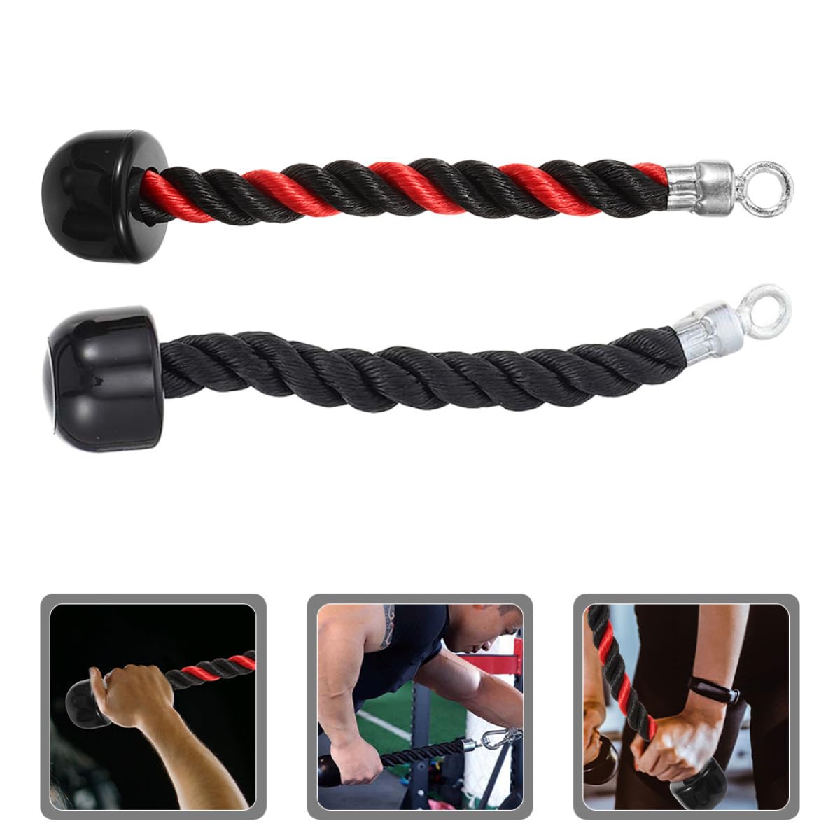 BESPORTBLE Tirador De Cuerda Archivo De Fitness Equipo De Gimnasio Cuerda De Ejercicio De Tríceps Accesorio De Cable De Cuerda De Tríceps Nylon