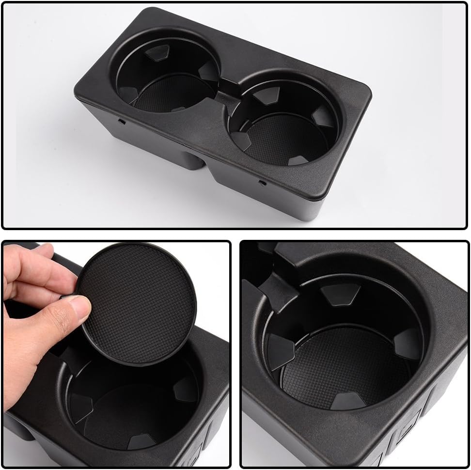 Miniatura 3 de PIT66 Dual Cup Holder Inserts 2pcs Compatible with Chevy Silverado Avalanche Suburban Sierra Yukon Escalade 2007 2008 2009 2010 2011 2012 2013 2014