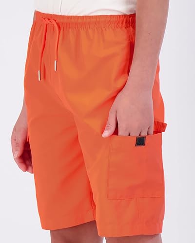 Miniatura 4 de Real Essentials Paquete de 3 Traje de baño para niño con bolsillos tipo cargo y forro de malla, UPF 50+