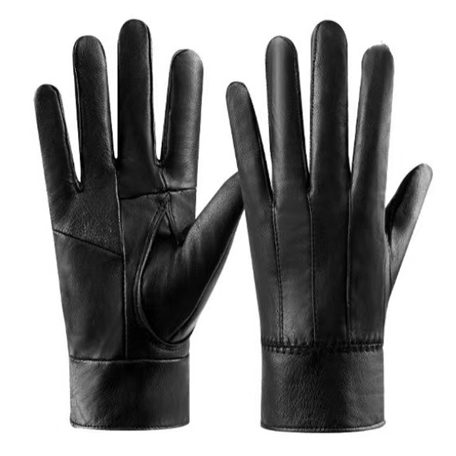 TYXHXTF DAVBNM Damen Leder Handschuhe Touchscreen Lederhandschuhe Damen Winter Echtes Lammleder und mit Kaschmir Wolle Gefütterte Warme Winter Autofahren Handschuhe Fashion