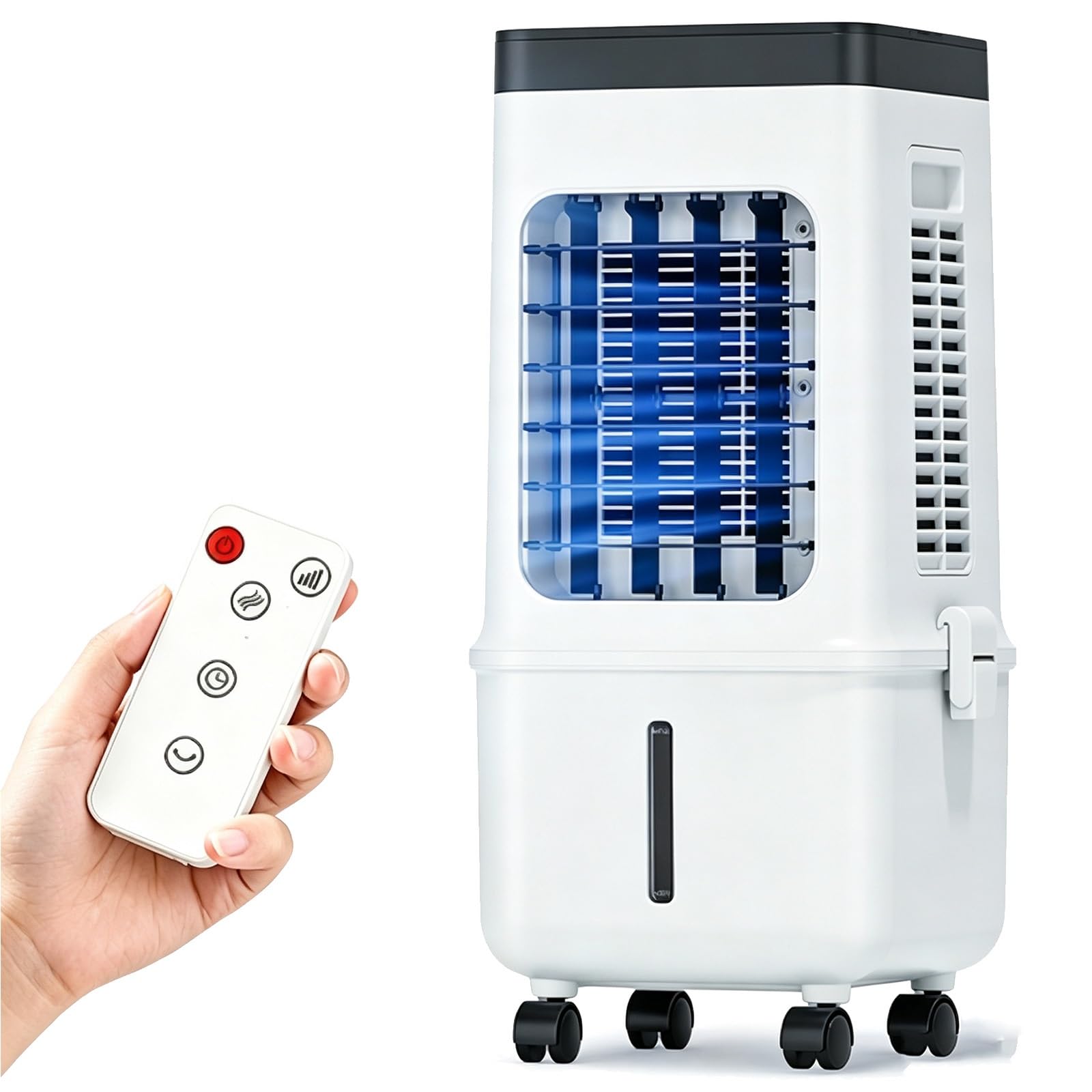 Yue Jjxn One Color 2.9Gal Evaporative Cooler Swamp Cooler Remote Control Timer Touch Panel