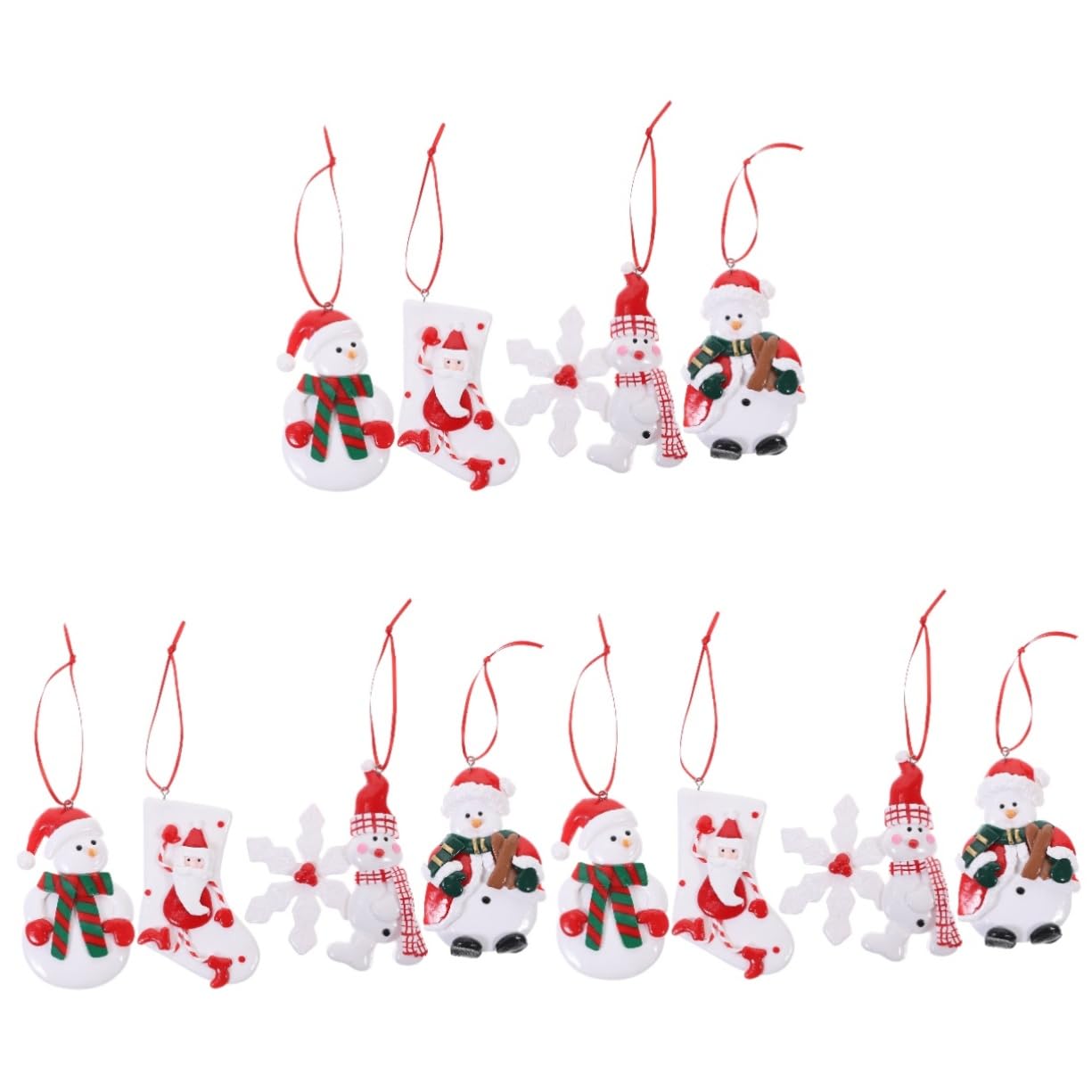 PRETYZOOM 3 Set Di Mini Decorazioni Natalizie in Feltro Per Albero Di Natale Ornamenti Da Appendere Pendenti Decorativi Riutilizzabili Per Decorazioni Per Albero Di Natale 4 Pezzi * 3