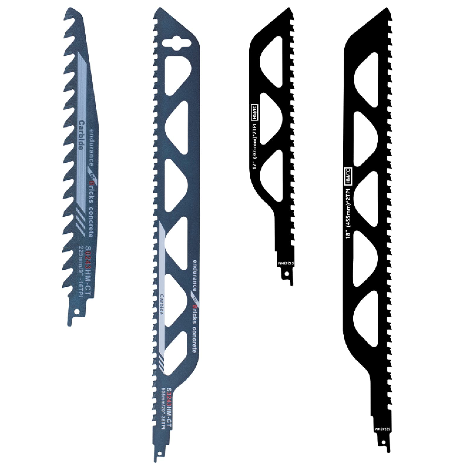 9''/12''/18''/20'' 2TPI/16TPI/36TPI Lama per seghetto alternativo per il taglio di tubi di plastica in legno Lama per sega alternativa in metallo,505 mm