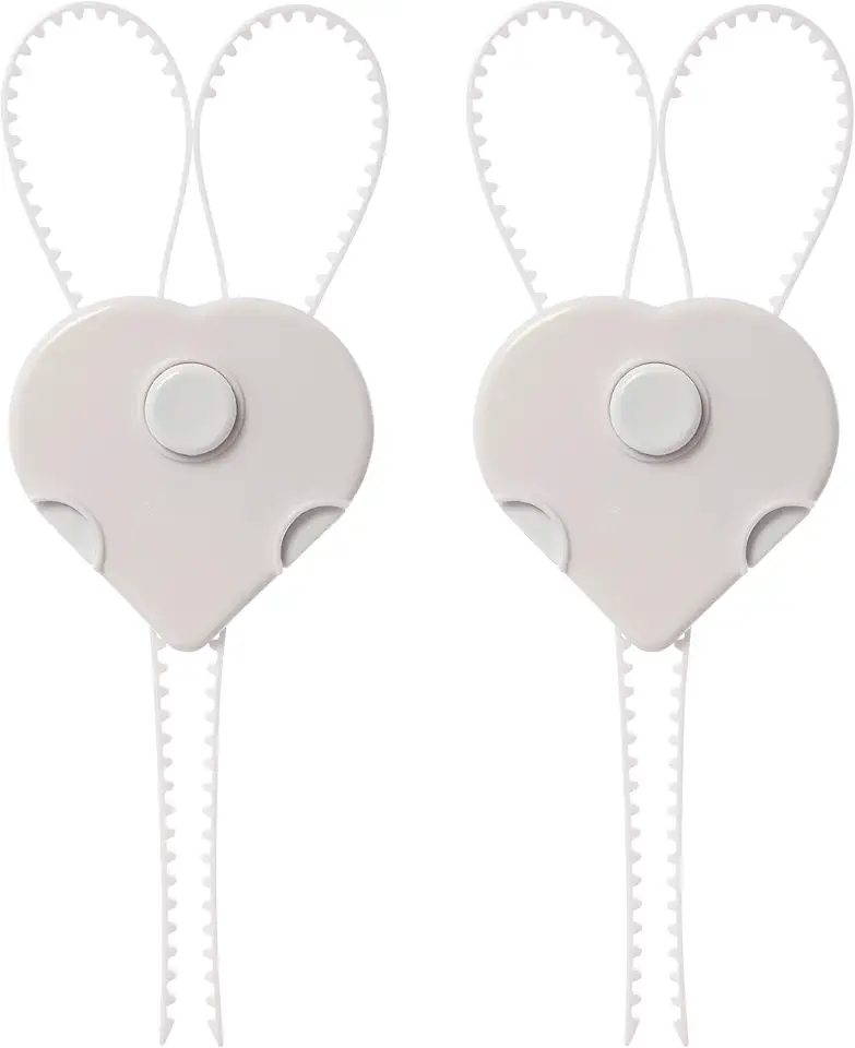 Dreambaby Flexi Lock - Cabinet &amp; Drawer Handle Locks - Cabinet Safety Straps - with Multi-Touch Release System - White - 2 Count (Pack of 1) - Model L185