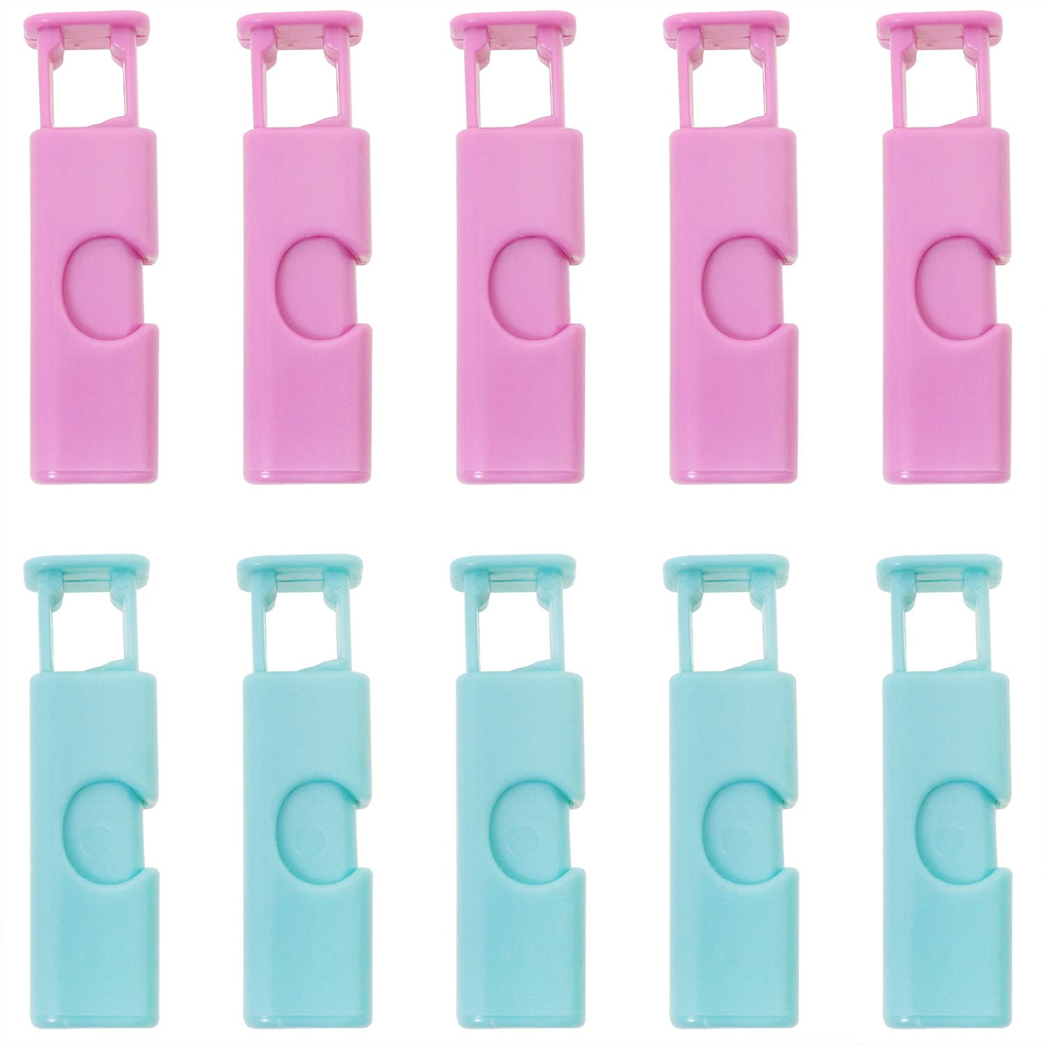 Mutai Bread Bag Clip 10PCS Blue and Pink Grade Food Bag Squeeze Clips Value Set Good Grips Bag Cinch