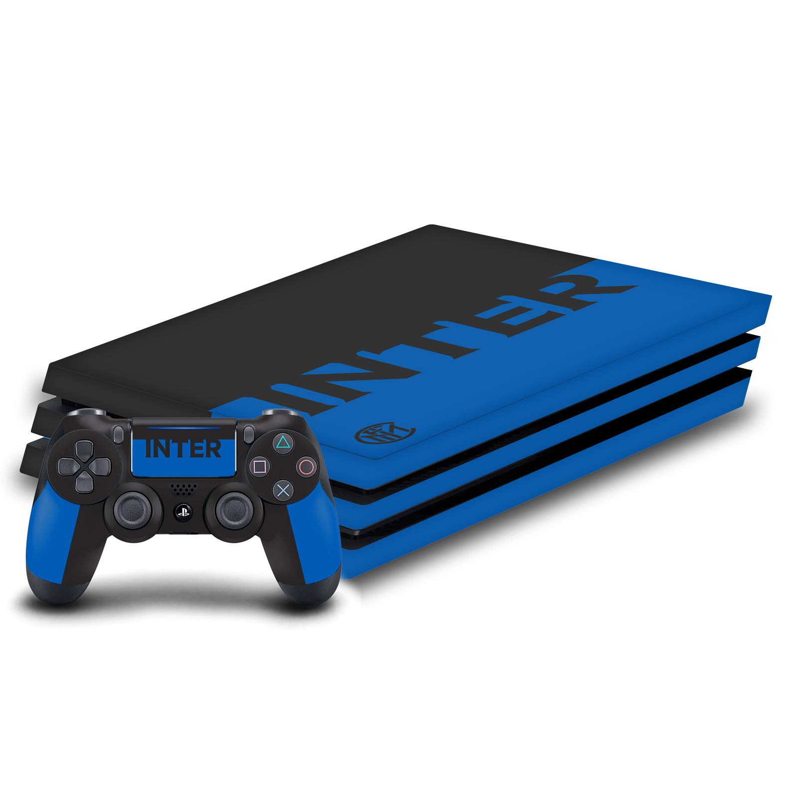 Couverture vinyle bleu et noir compatible manette et console PS4 Pro - 7