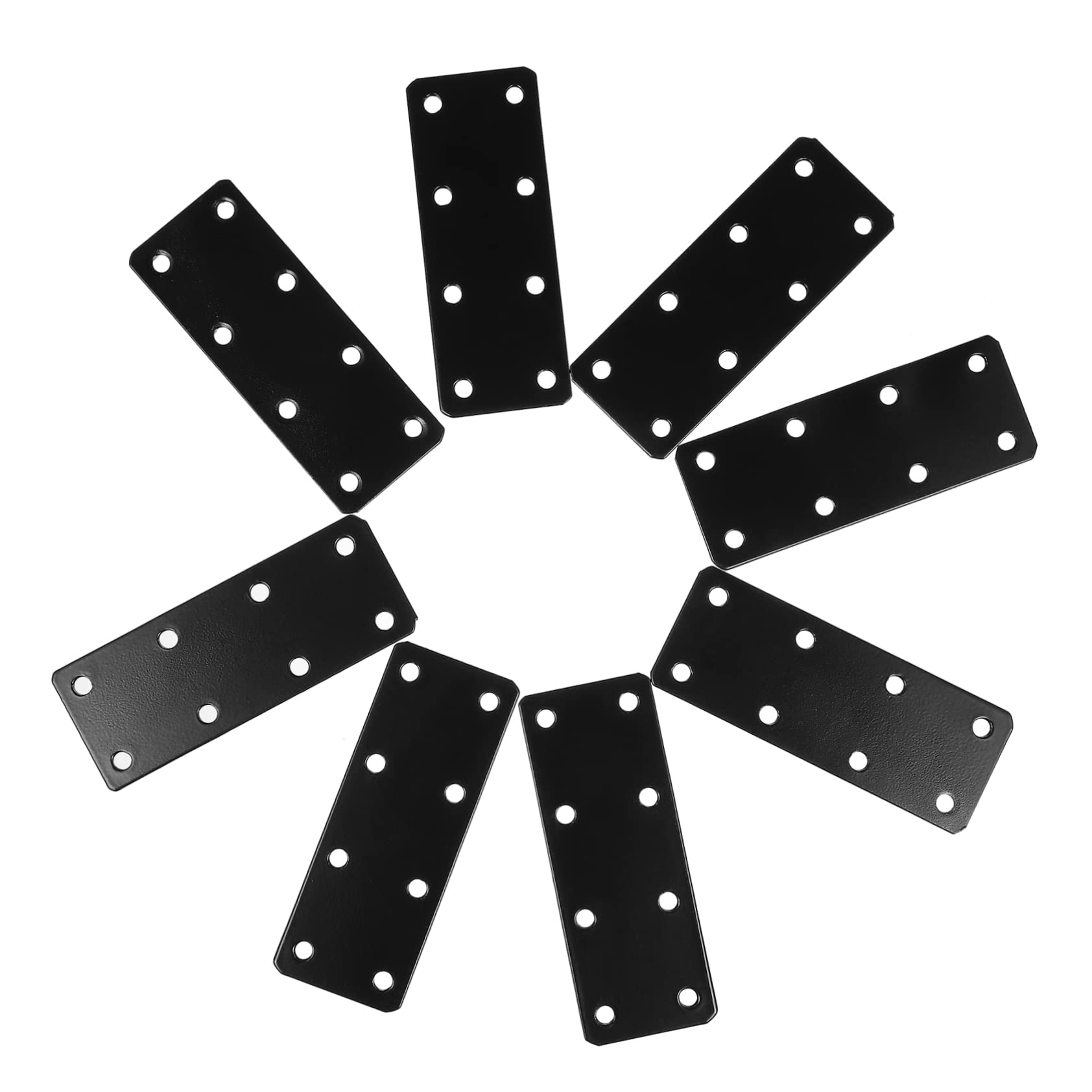 COSMEVIVI Metal Fixing Plate for Wood 8pcs Straight Flat Brace Set Timber Frame Brackets