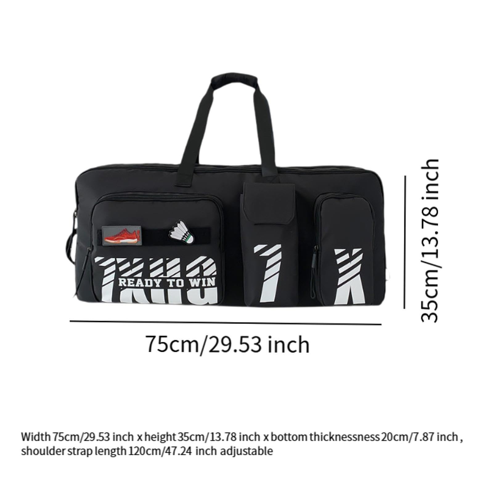 Bolsa para Bádminton, Bolsa para Raquetas de Tenis, Bolsa Portátil Impermeable para Raquetas para Adultos, Bolsa Deportiva, Bolsa de Viaje