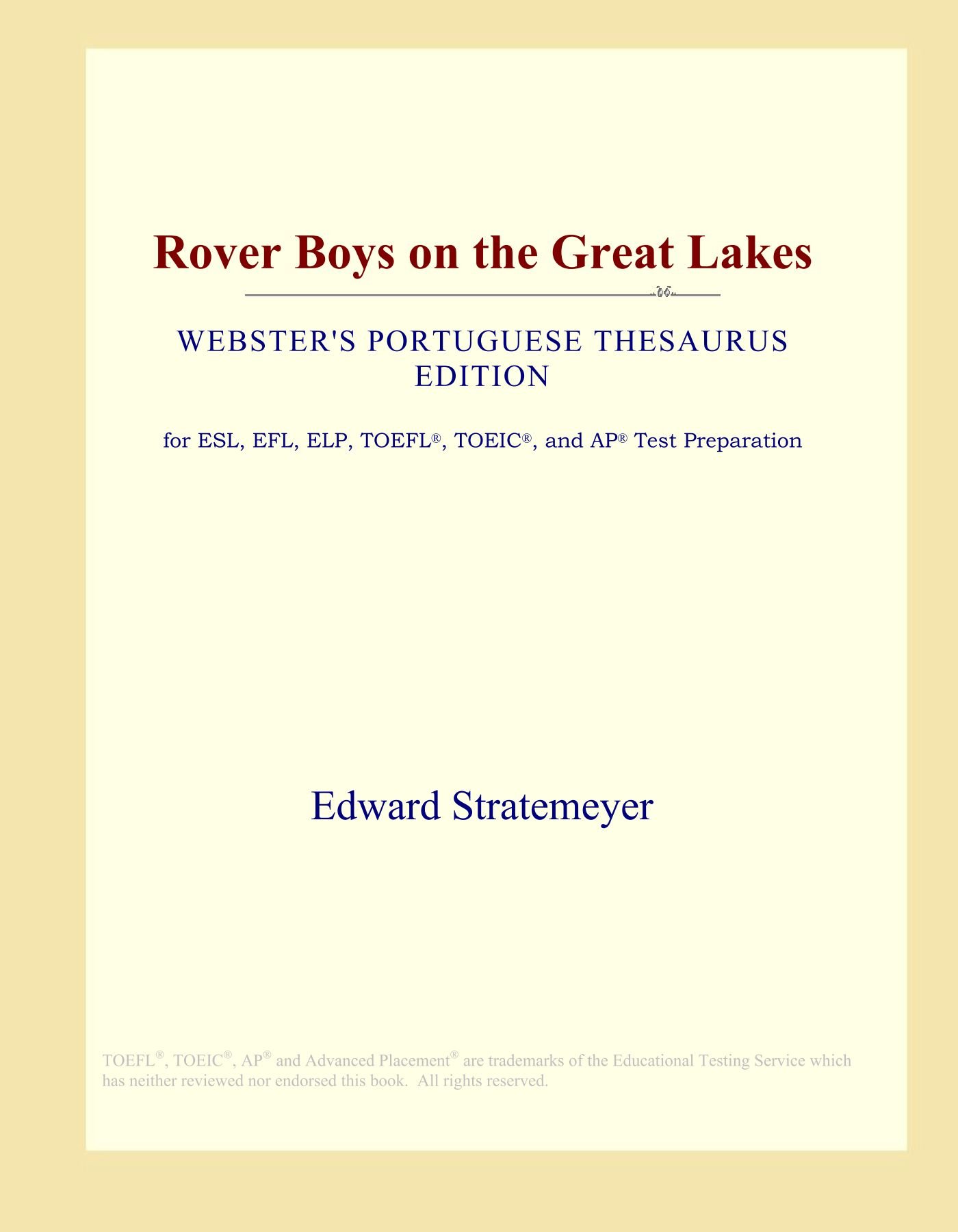 Rover Boys on the Great Lakes (Webster's Portuguese Thesaurus Edition)