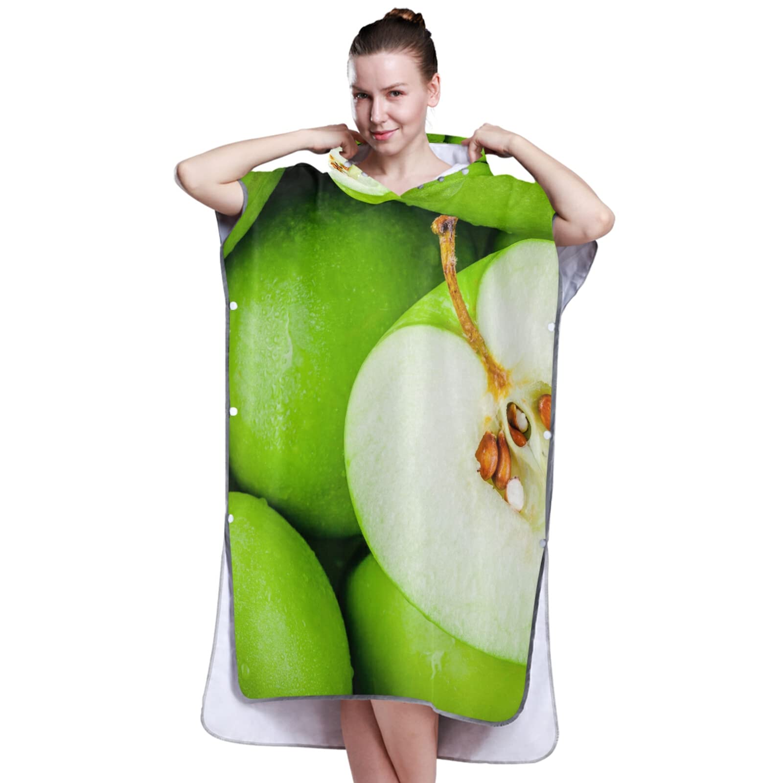 Poncho de surf pour adulte avec capuche et poche, séchage rapide, en microfibre, pour bain, plage, extérieur