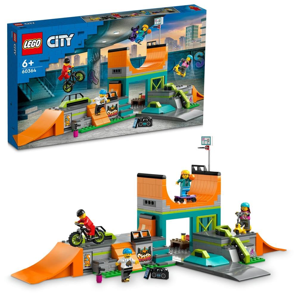 ・ LEGO 60364 City Street Skate Park Set, Toy For Kids Aged 6 Plus