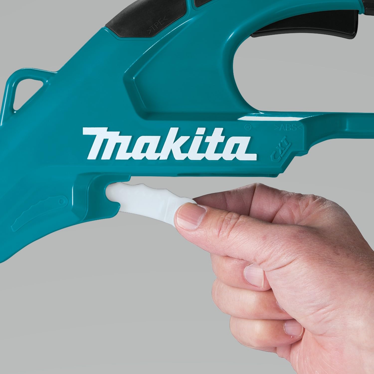 Makita Cortadora de césped inalámbrica UR100DZ de 10,8 V (sin batería, sin cargador), azul/plata