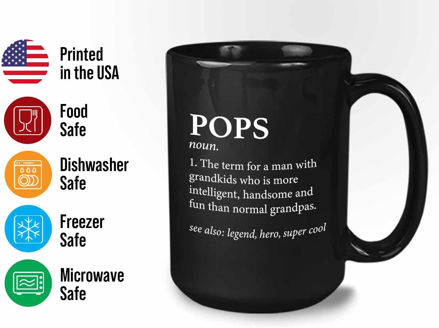 Bubble Hugs Daddy Coffee Mug 15oz Black - Pops Definition - Beloved Dad Papa Papi Dadda Grandpa Father's Day from Son Daughter Granddads Mama Husband Family Parent