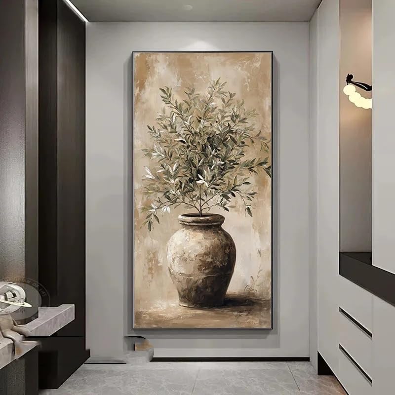LTjiajuypd Quadro su tela con albero d'ulivo, ideale per decorare soggiorno, camera da letto, ufficio e cucina (70x140 cm).