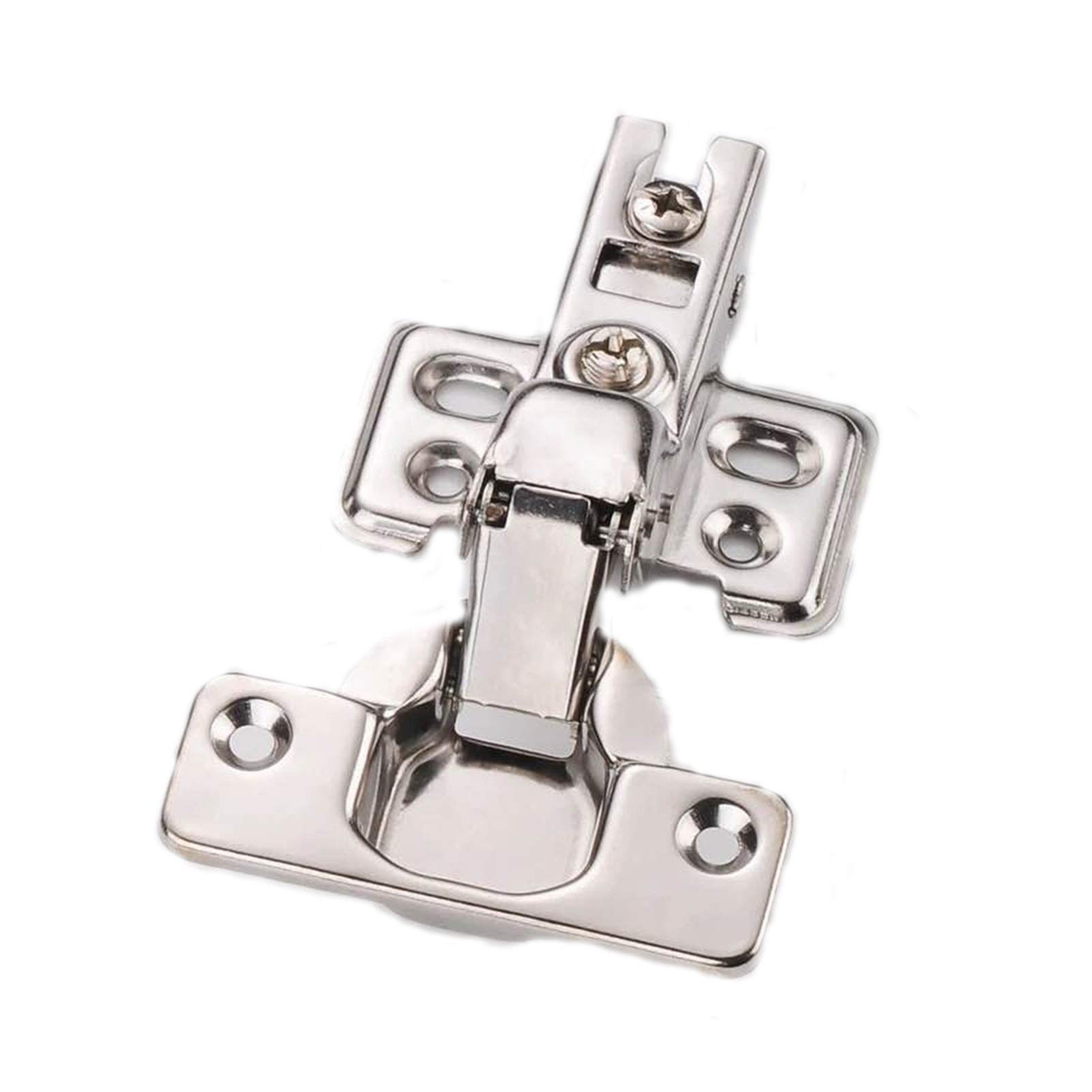 HYQOUKLR Soft Close Cabinet Hinges, Hydraulic Damping Hinges 6pcs Stainless Steel Cabinet Soft-Close Concealed(Half Overlay)