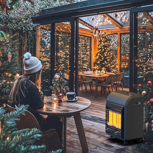 Jocoevol Y-JOC-C-0810 Propane Heater, 6000 To 18000 Btu 3 Setting Propane Tank Heater With Regulator,Cordless Portable Propane Heaters For Garages thumb #1