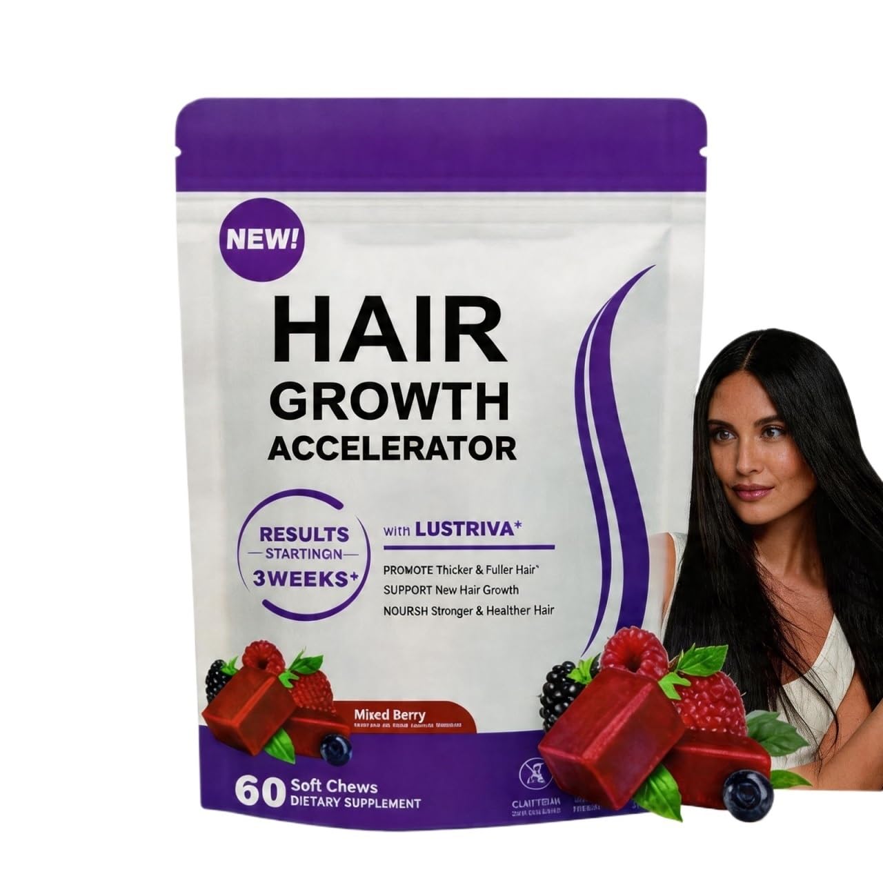 60 Integratori Gommosi For La Crescita Dei Capelli: Supportano Capelli Sani Con Biotina E Vitamine, Deliziosi Facili Da Assumere