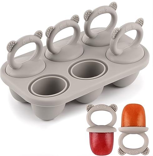 Moukiween Moldes de paletas para niños pequeños, recipientes de almacenamiento de alimentos para bebés, adecuados para puré de frutas frescas