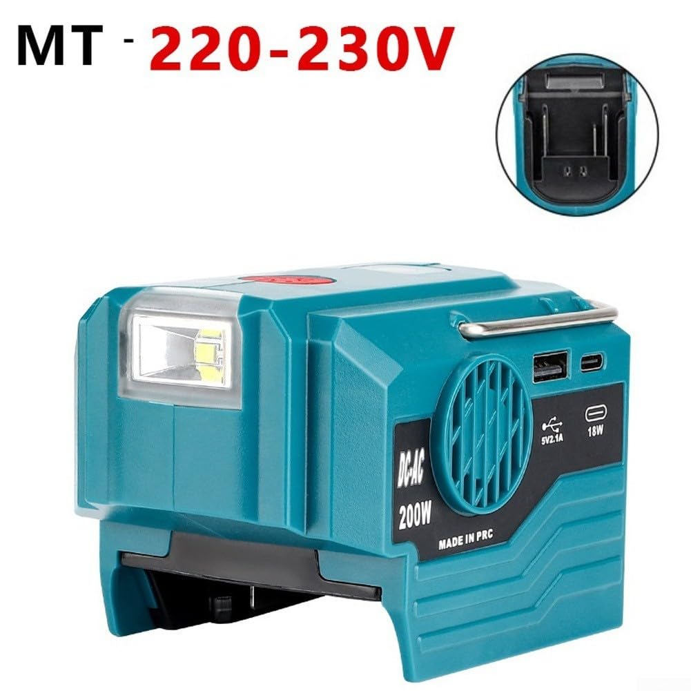 Generador inversor de 200 W para y para baterías, perfecto para electrodomésticos y dispositivos (MT-220V)