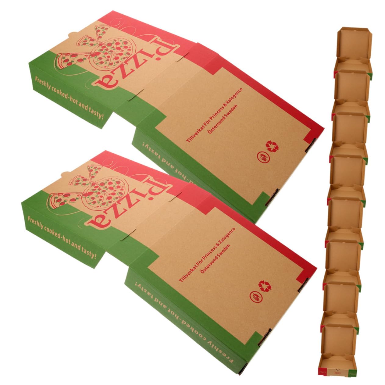 MOLUCKFU 10pcs Pizza Box Paper Storage Containers for Takeout Pizza Wrapping Boxes