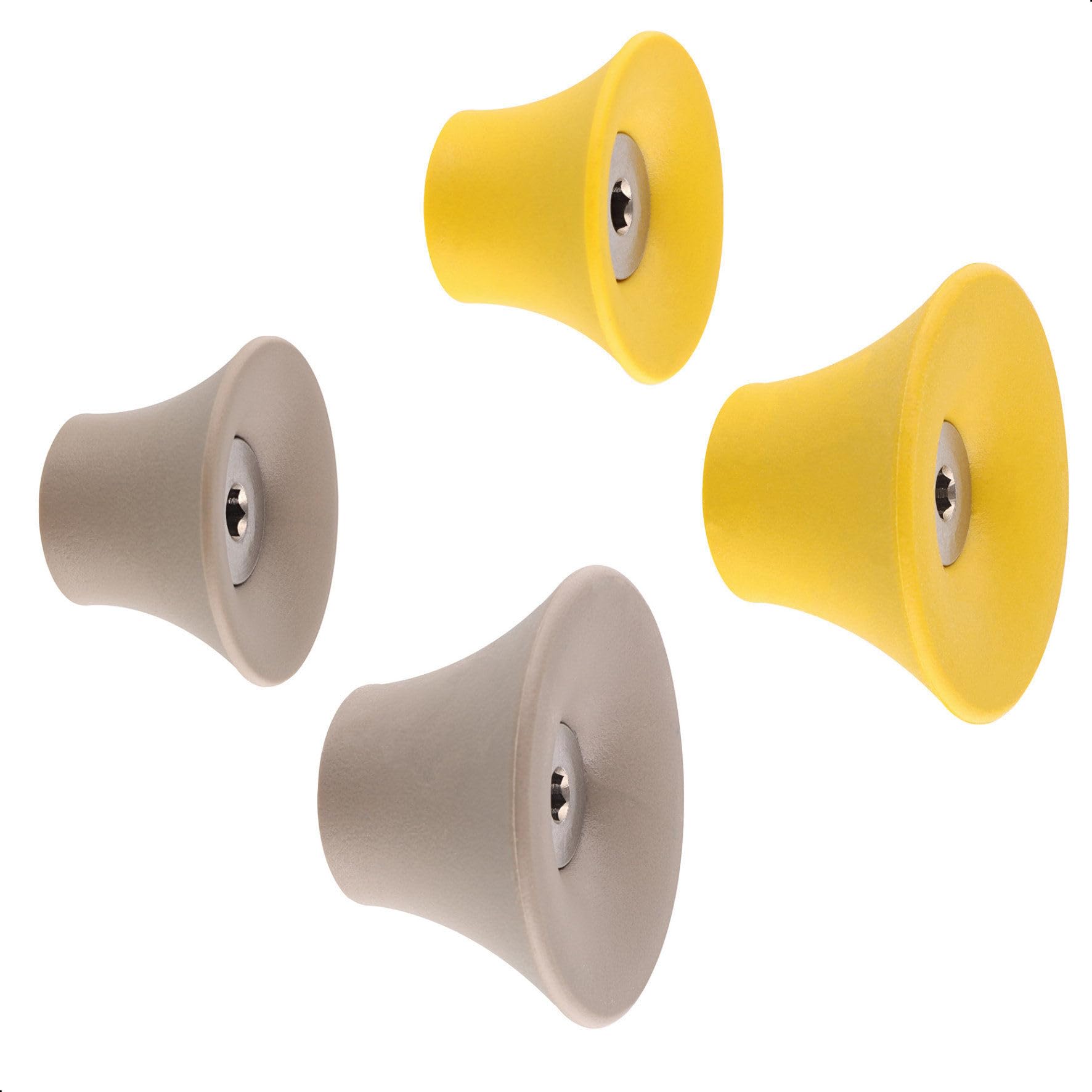 Wagner, hooks4home, Design Wall Hook Tulip 4pcs. Set, diameter 38 x 24 mm & diameter 50 x 30 mm, for Clothes Bags, Hats etc