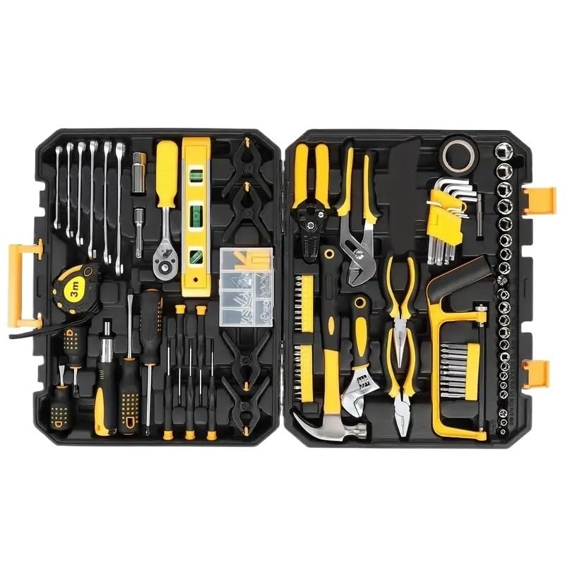 Set de 198 herramientas negro y amarillo miniatura 1