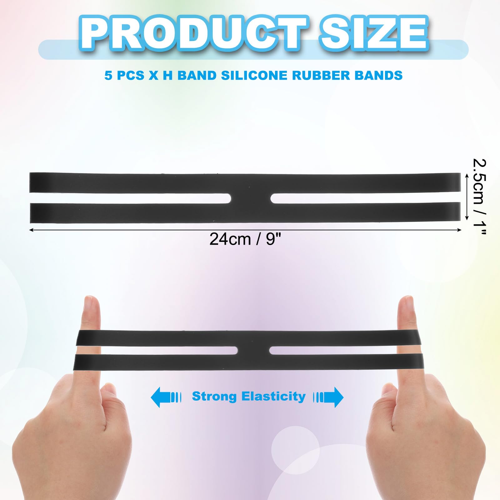 PATIKIL 9 Inch H Band Silicone Rubber Bands - Image 2