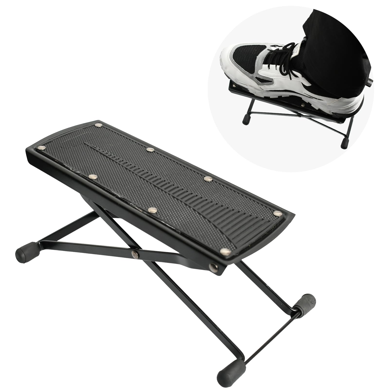Gitarren-Fußhocker, Fußhocker für E-Gitarre, Gitarren Zubehör, Zusammenklappbares Und Stabiles Musikinstrumentenzubehör, Geeignet für E -Gitarre, Kindergitarre, Akustikgitarre