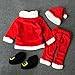 Disfraz Navidad Bebe Niña Niño Fossen 4PCS Conjunto de Ropa Papá Noel...