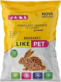 Granulado Higiênico de Madeira Like Pet Roedores 2kg